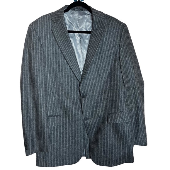 Hart Schaffner & Marx sz 42L gray pinstripe suit jacket blazer - Picture 3 of 16